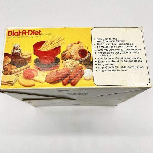 Vintage Baccini Dial-A-Diet Food Scale Kitchen w/Memory Tab & Diet/Normal Scale - Picture 3 of 7